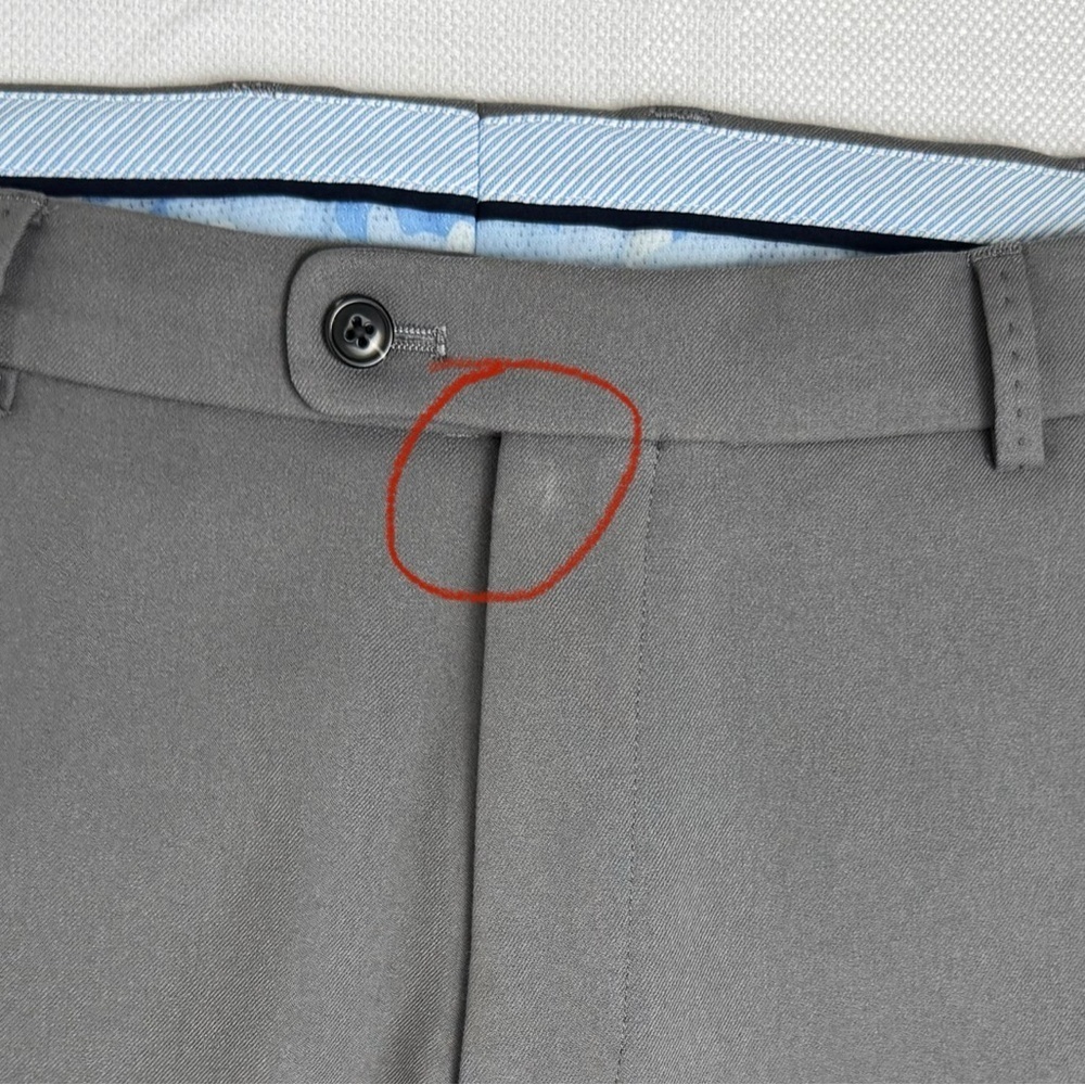 PETER MILLAR Charlotte Performance Trouser Pants Gray 35x30 (29.5”) - Picture 7 of 16